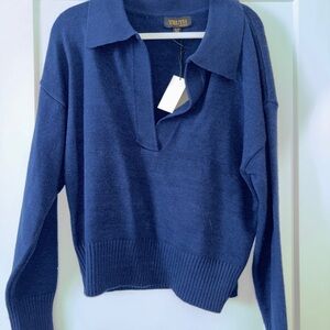 Truth Deep Blue V-Neck Women's Sweater